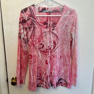Maurice’s Women’s Long Sleeve Shirt Pink Size XXL